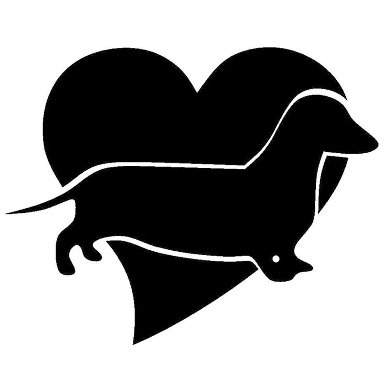 Наклейки с надписью I LOVE MY DACHSHUND Dog 12 7*10 см|personalized stickers|stickers blackcar styling |