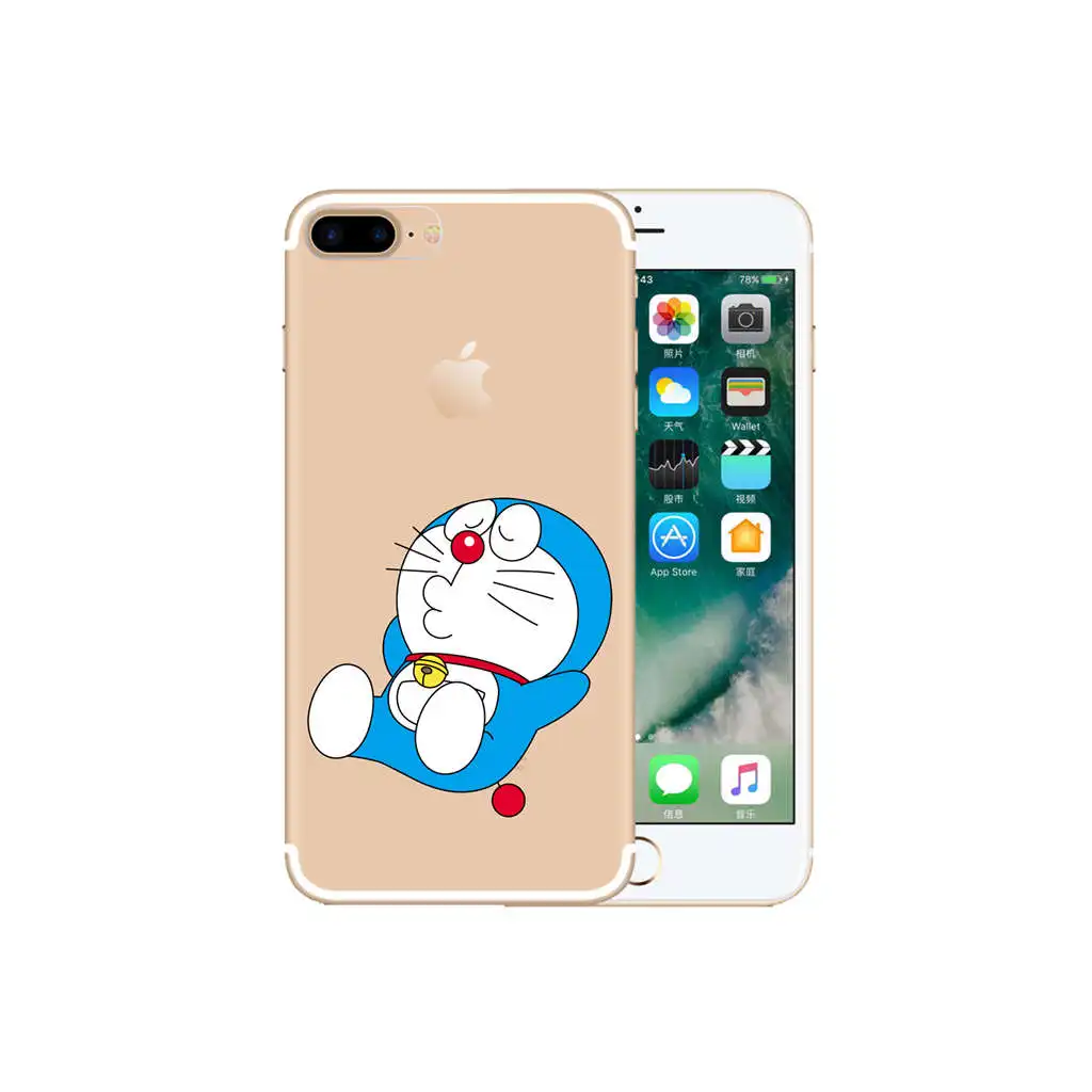 KOOLRGB Doraemon ТПУ Телефон Case Стильный Печати Silicone для Iphone 6 6s Plus iPhone 7 |