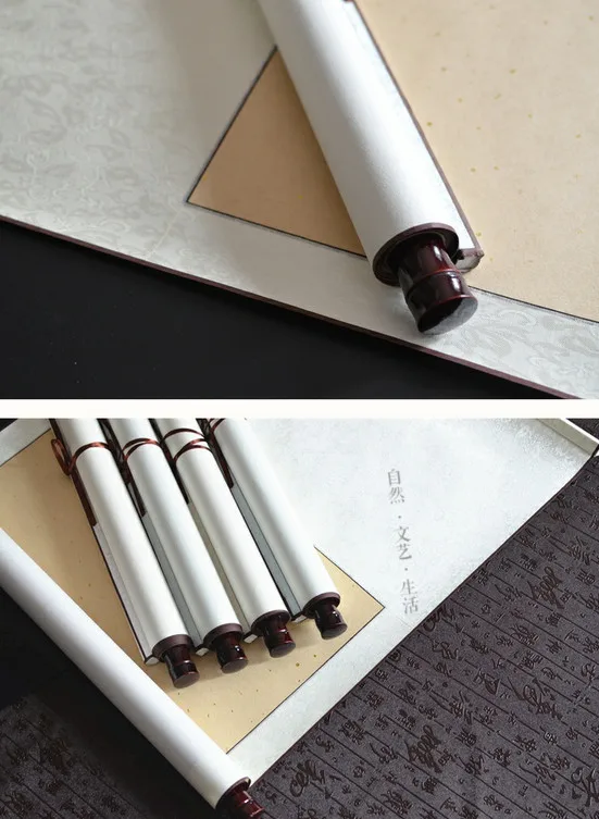 Бумажная прокрутка для китайской каллиграфии четыре фута полная пустая