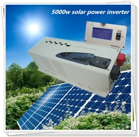 free shipping low frequency 5kw watt dc48v to ac 240v pure sine wave 5000w pump inverter with lcd remote controller