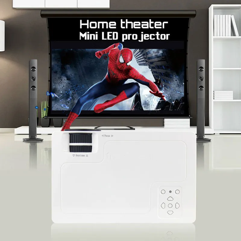 Mini Projector Digital LED Pico Portable With HDMI HD Proyector Home Theater TV VGA Videos Bemaer | Электроника