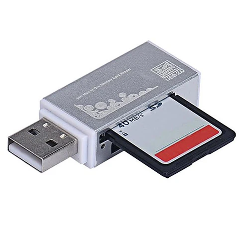 USB 2,0 все в 1 мульти карта памяти считыватель для картридер 2 микро-sd TF M2 MMC MS Pro