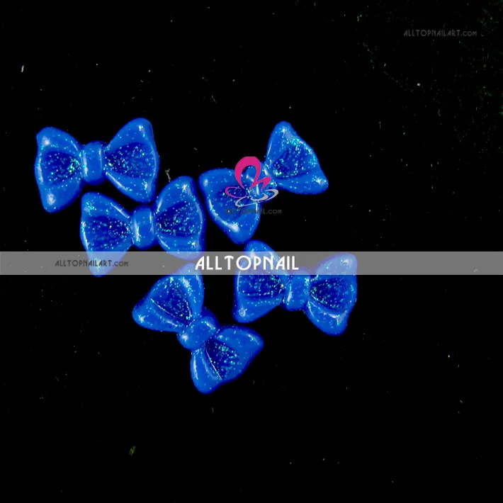 100 шт Разноцветные 3D блестящие бантики для ногтей Bowtie акриловые украшения для ногтей