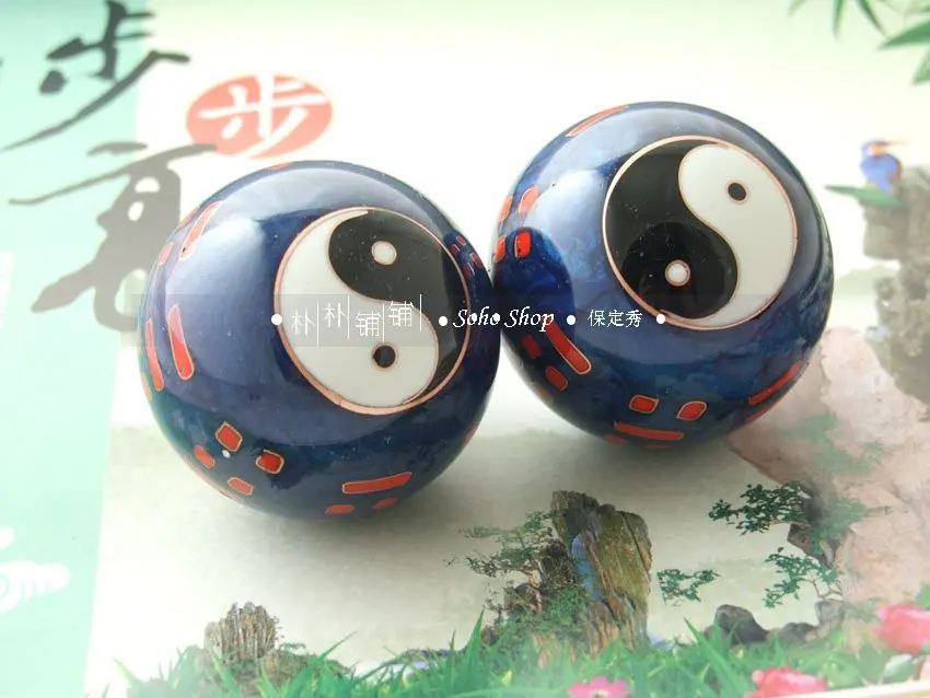 50 мм 40 мм китайские шарики baoding, перегородчатая Taichi дизайн в разных цветах. Chiming Фитнес мяч. Домашний подарок. Бумажная коробка