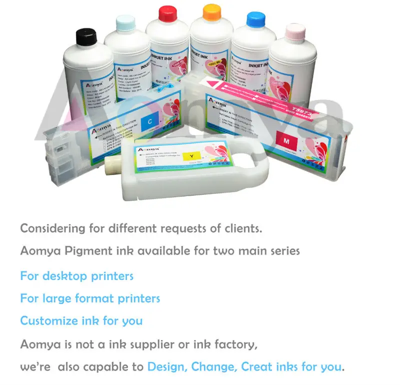 5 цветов 500 ml/бутылки высокое качество пигментные чернила для Epson что Цвет T3000 T5000 T7000 принтера