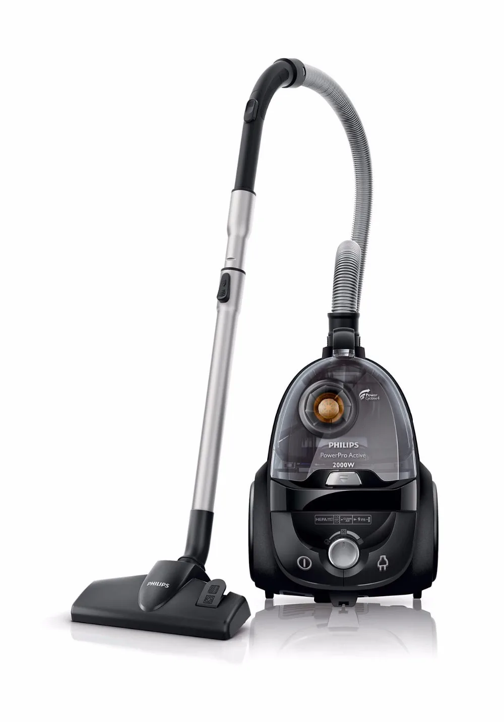 Philips PowerPro Active Безмешковый пылесос с технологией PowerCyclone 4 2000 Вт Моющийся фильтр HEPA