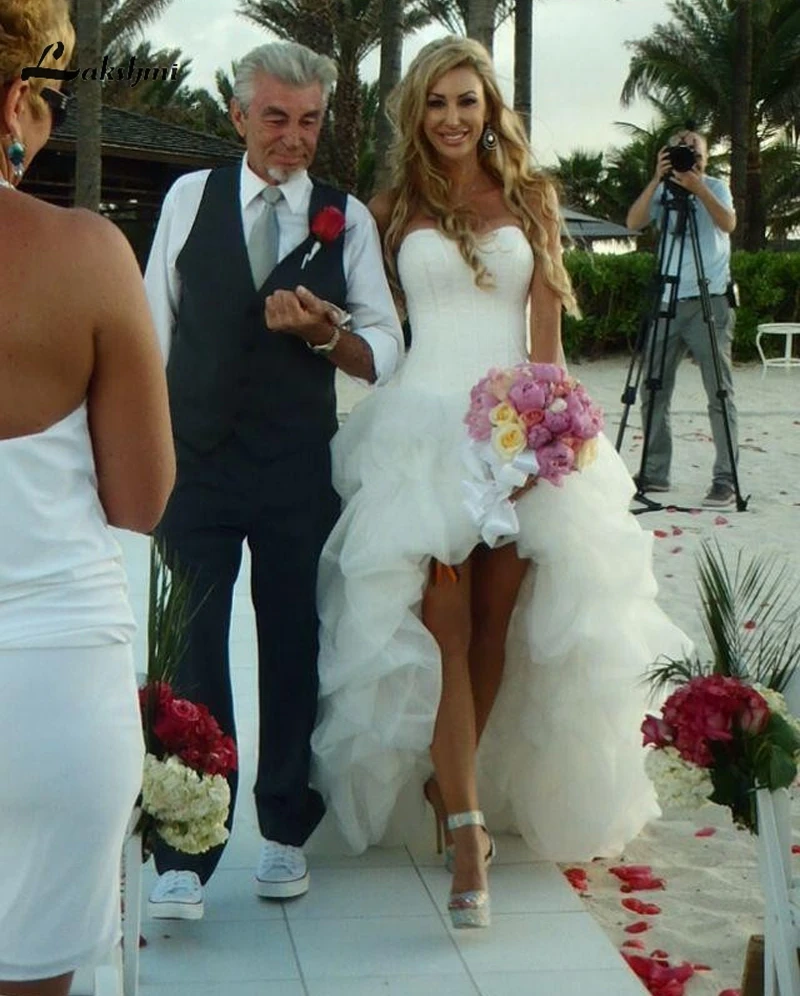 Индивидуальный заказ платье без бретелей Свадебные платья из органзы с оборками