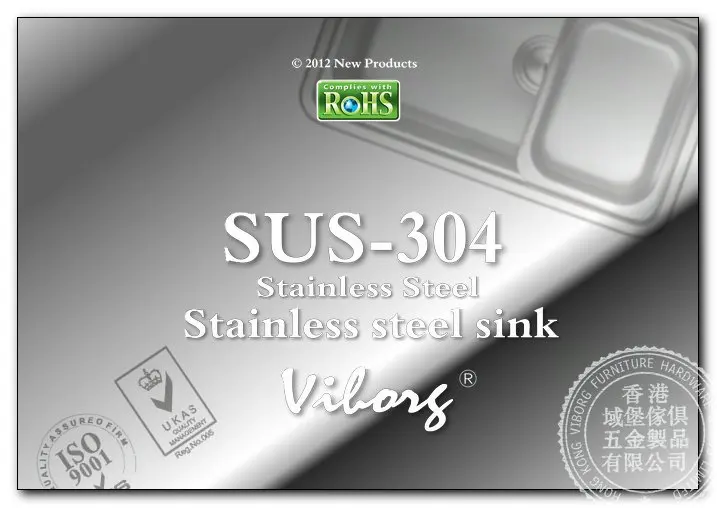 VIBORG Deluxe 443x185x80 мм SUS304 нержавеющая сталь Бессвинцовая кухонная раковина в краску, корзина для слива, сетчатый фильтр