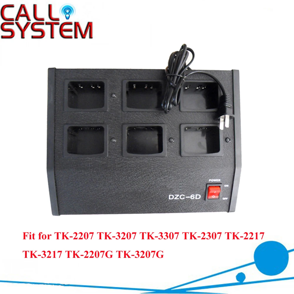 

6 Way 6-Unit Rapid Charger Station for Handheld Radio TK-2207 TK-3207 TK-3307 TK-2307 TK-2217 TK-3217 TK-2207G TK-3207G