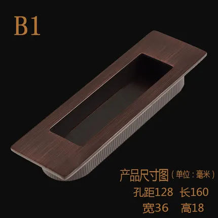 Квадратная ручка из цинкового сплава невидимая Встраиваемая Мебельная скрытый