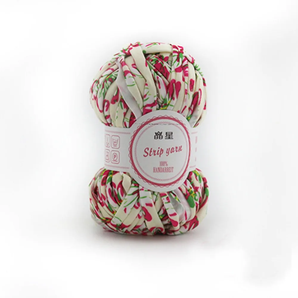 Mat Knitted Yarn Printed Flower Colors Hand Knitting Fabric Crochet Cloth Ribbon 500g/lot | Дом и сад
