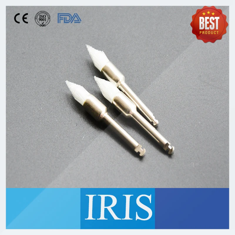 

New 100pcs /lot High Quality 5# Dental Prophy Brush Cup With Handle Bristle Nylon Polisher For Denture Polishing Brush Grinder