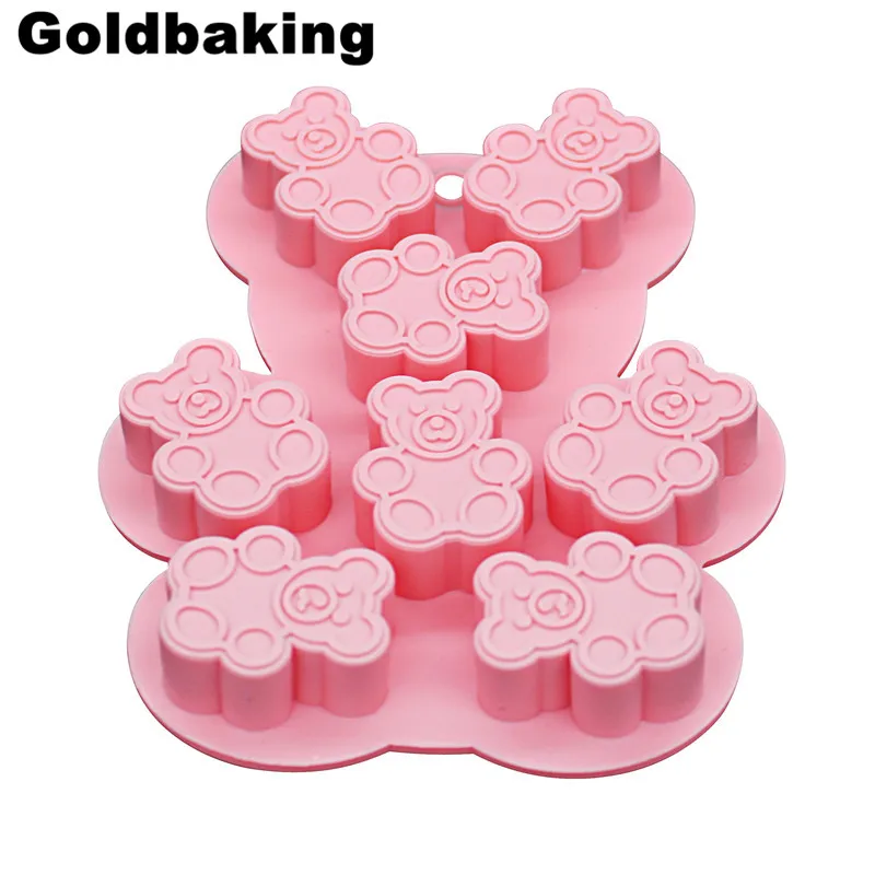 Медведь образный Малый силиконовый шоколадная Форма Силиконовый гелевый