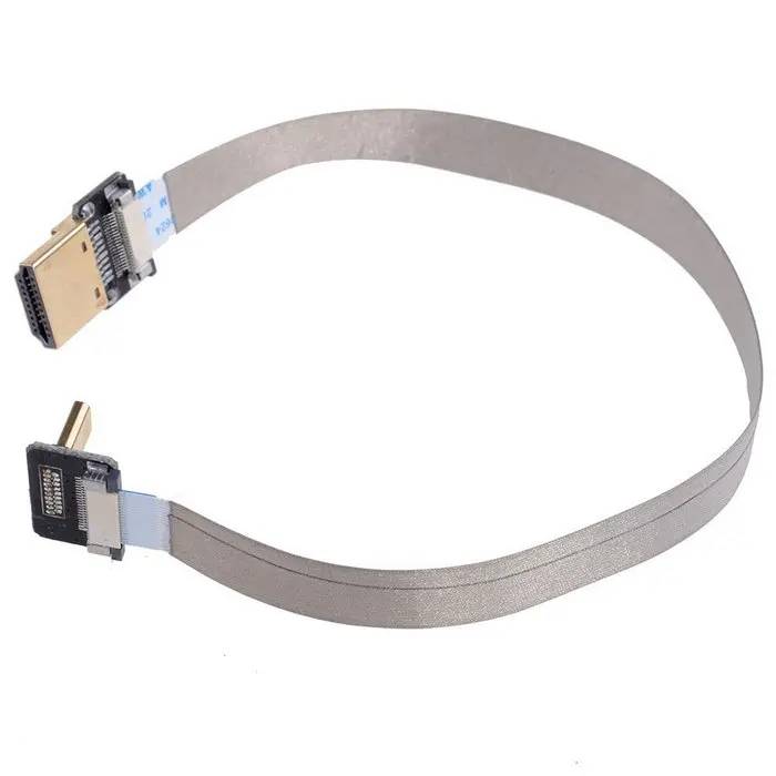 20 см камера DC DV FPV Выделенный Micro HDMI-HDMI кабель HD 90 градусов FPC мягкий плоский |