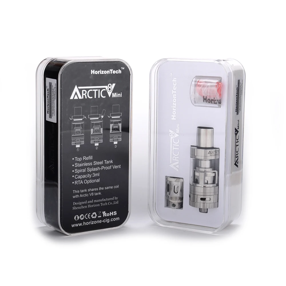 Оригинальный horizontech Arctic V8 Мини Танк комплект arctic v8 распылитель 3 мл! Бесплатная