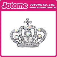 100pcslot princess queen royal crown tiara clear crystal brooch pin women ladies fashion jewelry for party dress