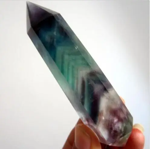

260g natural quartz fluorite crystal healing wands 4pieces fluorite crystal point for gifts YL-J0432
