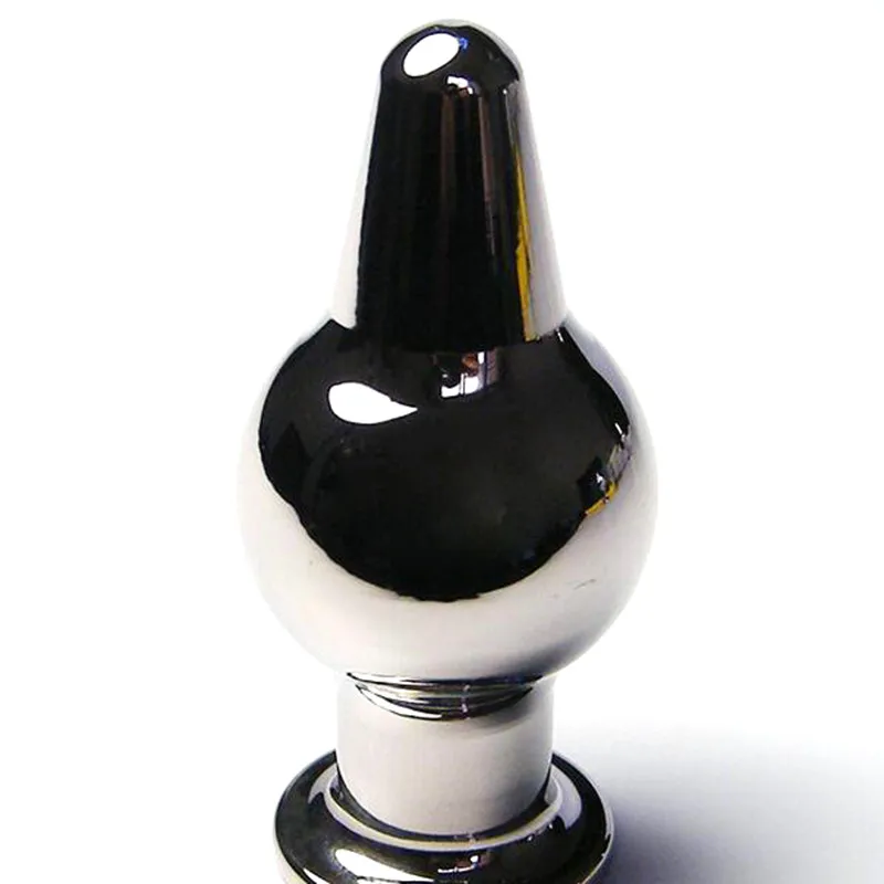 Стальные анальные пробки металлические маленькие с одним шаром твердые бусины