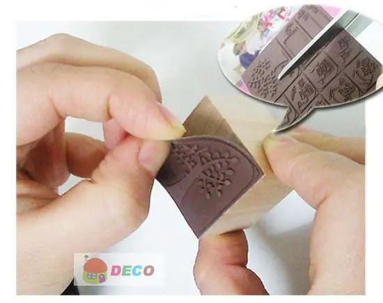 15 шт./кор. прекрасный девушка и дерево деревянный набор штампов DIY zakka марки kawaii канцелярские принадлежности(ss-1508