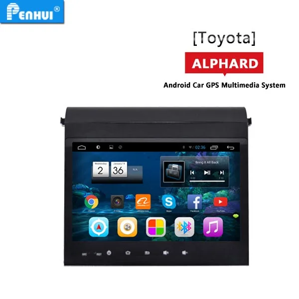 PENHUI Android 4.4 quad core ПК Автомобиля GPS Нет Диски Для Toyota Alphard (2012 2014) ПРОЦЕССОР 1.6 Г ГЦ ROM 16