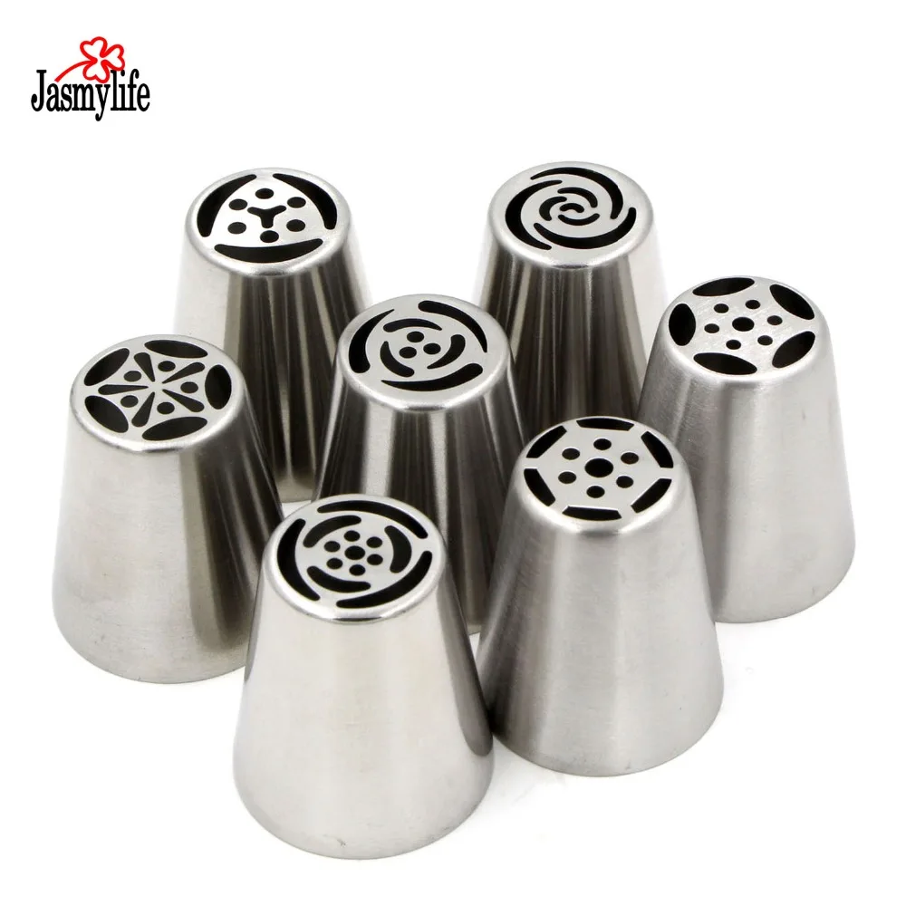 Набор насадок для кондитерских изделий 7 шт. русская выпечка из нержавеющей стали