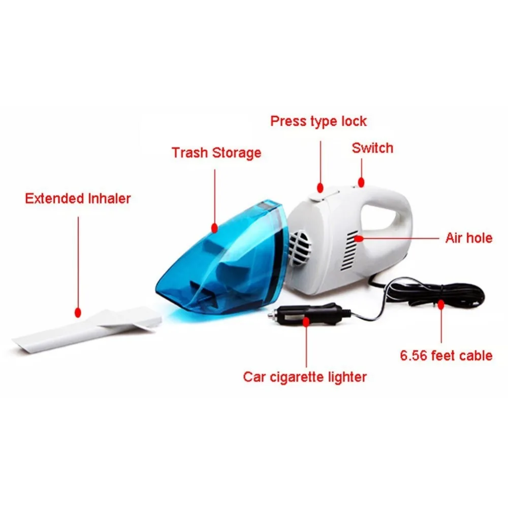 Free Shipping CV100 Portable 48W Pro Vacuum Cleaner Car Dust Collector Cleaning Dry Wet Amphibious with 6.5 Foot Cable | Автомобили и