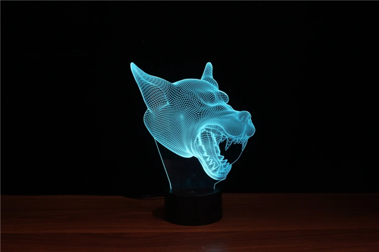 Скидка 30% на сувенир ко Дню Всех Святых 3D Led Nite Lite форма оборотня с сертификатом