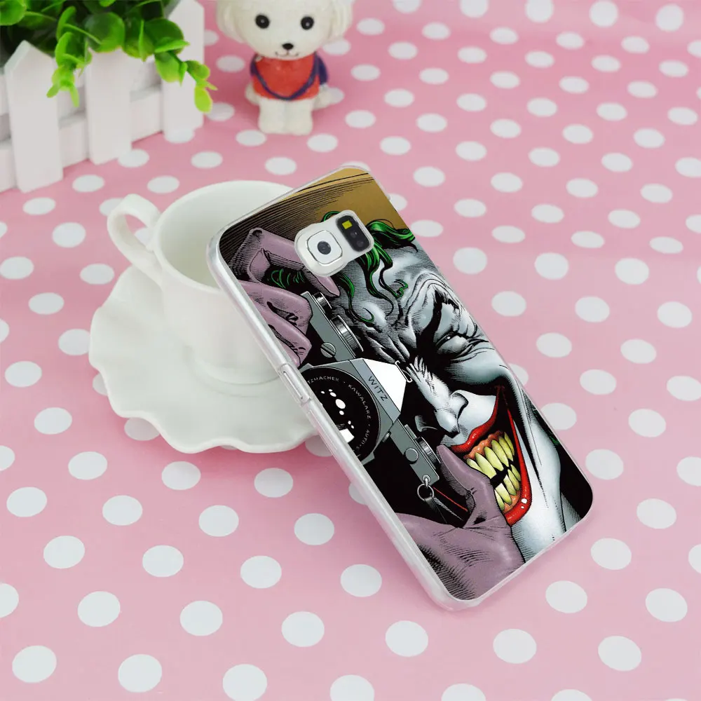 G55 Batman Джокер Темный Рыцарь Прозрачный Жесткий PC Case Cover For Samsung Galaxy S 3 4 5 6 7 Мини Края