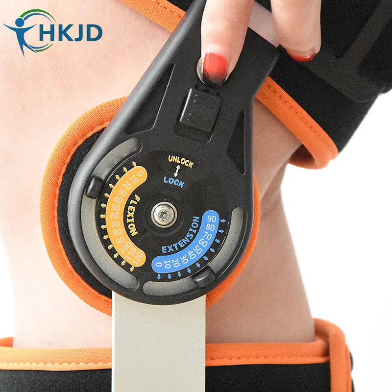 Встроенная память коленный Ортез до колена Поддержка с двусторонним петли