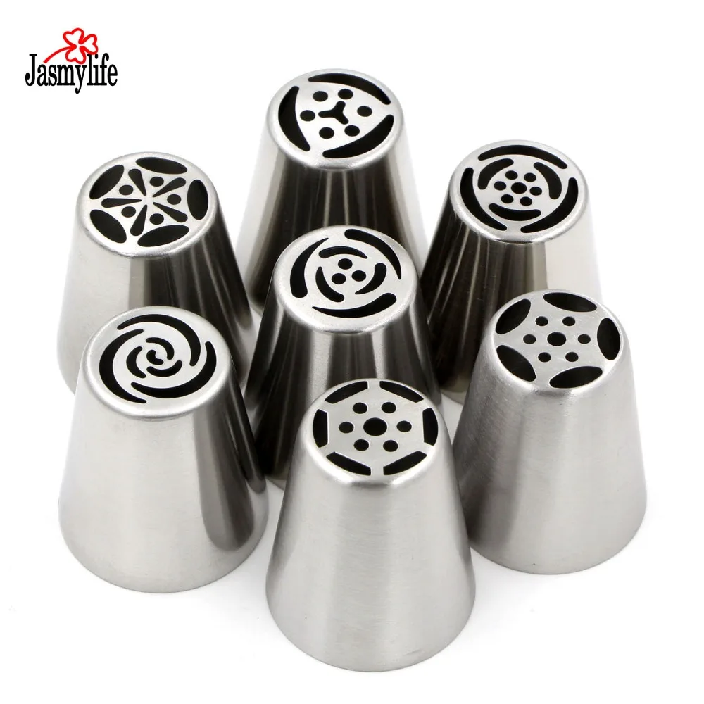 Набор насадок для кондитерских изделий 7 шт. русская выпечка из нержавеющей стали