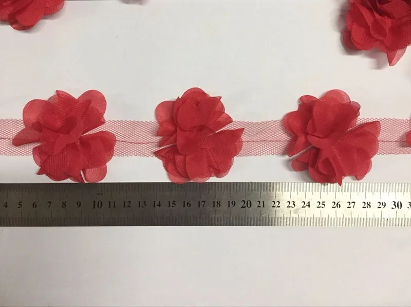 1 ярд 3D цветочные кружева лента отделкой одежда декоративные ленты дома ручной работы Лоскутная DIY Швейные Свадебные ремесла аксессуар
