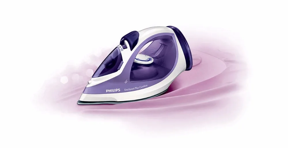 Philips Easyspeed plus cordless Беспроводной паровой утюг Подача пара 35 г/мин удар 150г