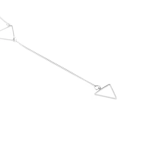 2017 Женщины Моды Простой Элегантный Треугольник Подвеска Сеть Колье Ожерелье