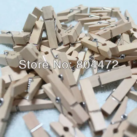 X50 крошечные Деревянные прищепки мята мини фото стенку баннер зажимы Baby Shower