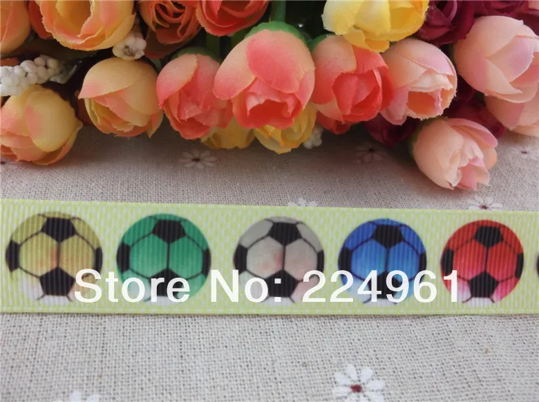 2013 Новое прибытие 7/8 ''(22 мм) Футбольная набивная лента из grosgrain спортивная лента с логотипом лента 10 ярдов