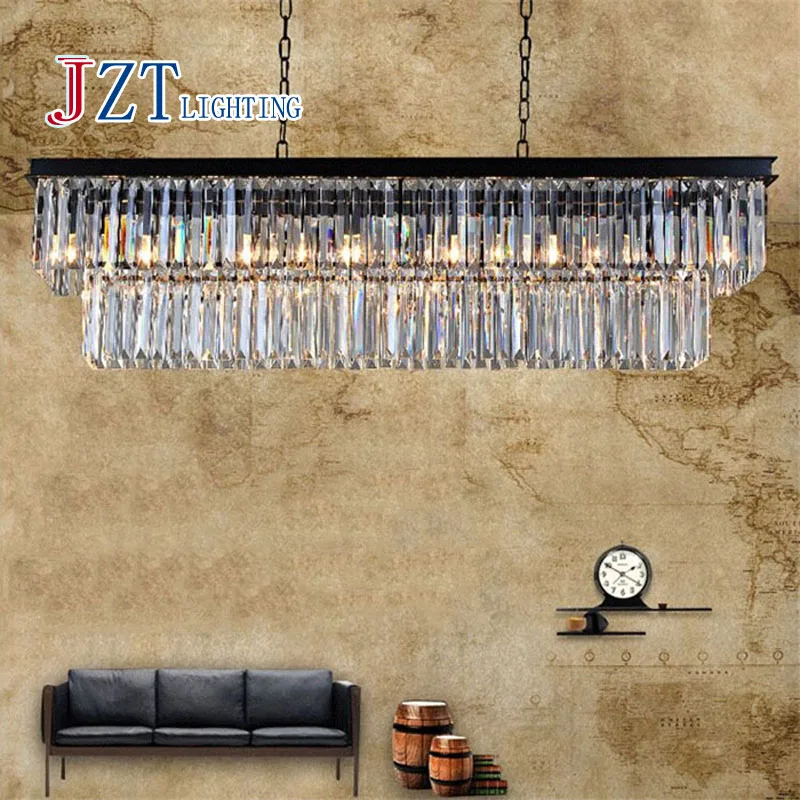 Хрустальная люстра в американском стиле прямоугольная E14 * 9 80*30*50 см для столовой