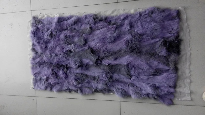 100% настоящая окрашенная кроличья тарелка/тарелка из синего кроличьего меха для