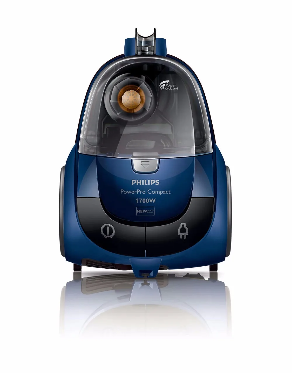 Philips PowerPro Compact Безмешковый пылесос с технологией PowerCyclone 4 1700 Вт Моющийся фильтр HEPA