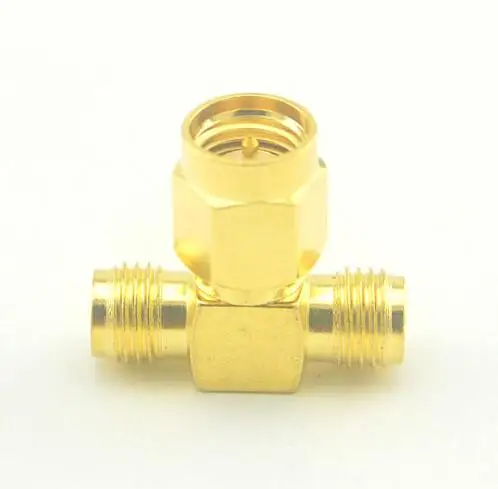 2 Pieces SMA Adapter RP Plug Male to Jack Female 3 Way Connector | Обустройство дома