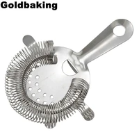 stainless steel 4 prong bar strainer cocktail strainer