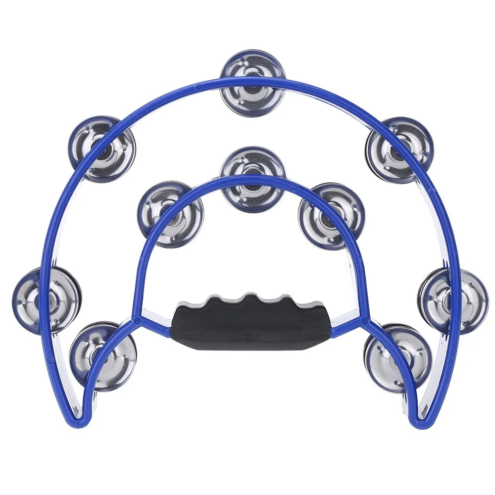 Ручной Бубер ручной колокольчик Timbrel ударная музыкальная игрушка полумесяц два