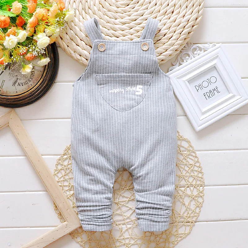 

Spring baby overalls striped pants four colors cotton baby boy/girl pants