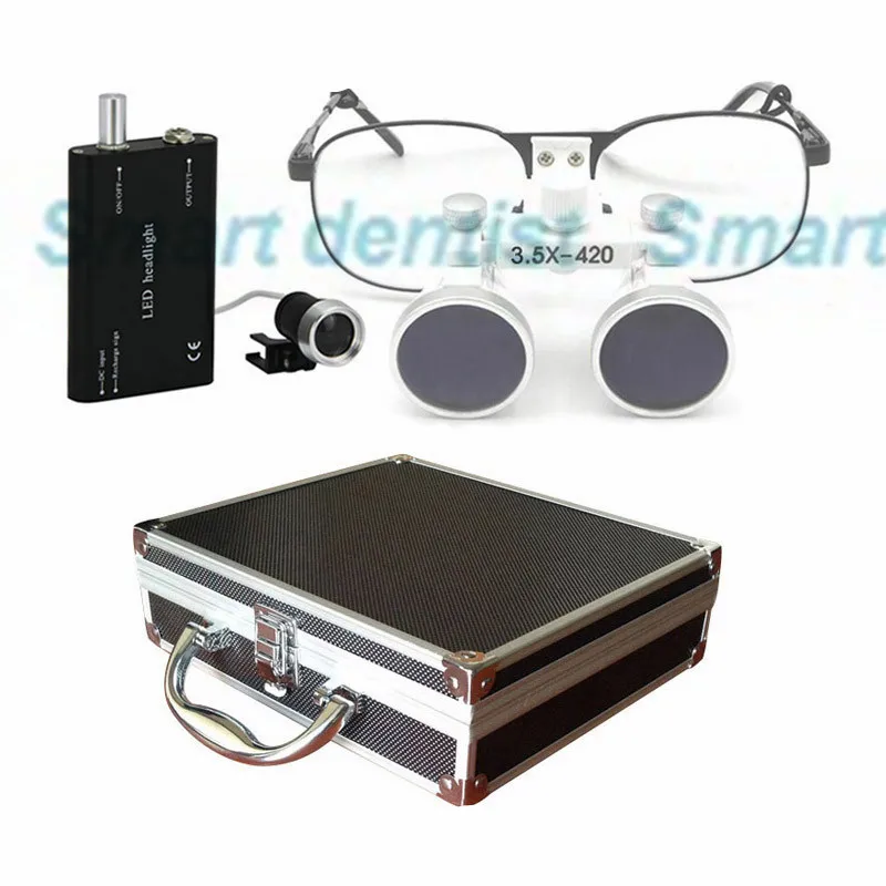 fast shipment metal case packing 3.5 times magnifier good quality metal frame medical loupe dental operation enlarger