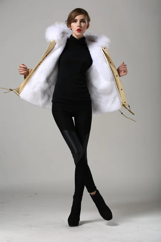 

Высококачественное зимнее меховое пальто с меховым воротником из меха енота, меховое зеленое пальто mr mrs для женской куртки