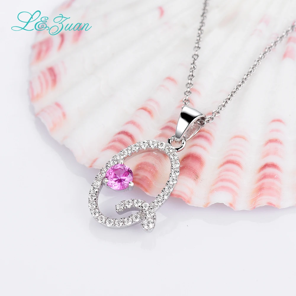 Женское ожерелье из серебра 2017 пробы с подвеской буквой 925 карат | Украшения и