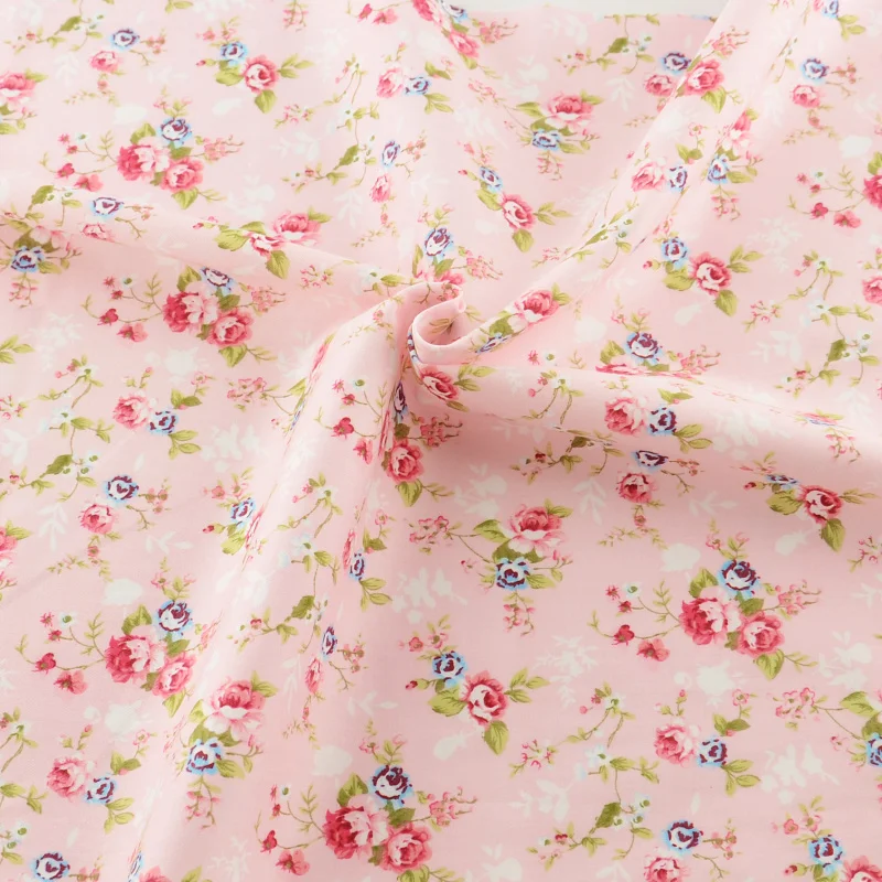 Новый розовый цветочный принт 50 см x 160 см/шт. хлопковая ткань Тильда стеганый