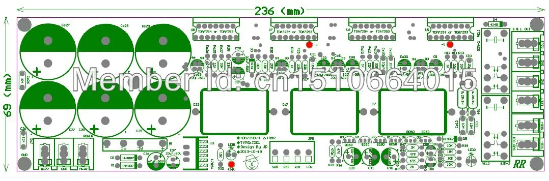 Diy kit 2,1 Плата усилителя tda7294 tda7293 усилитель с защитой динамиков 2,1 сабвуферный усилитель предусилитель задний отдельный