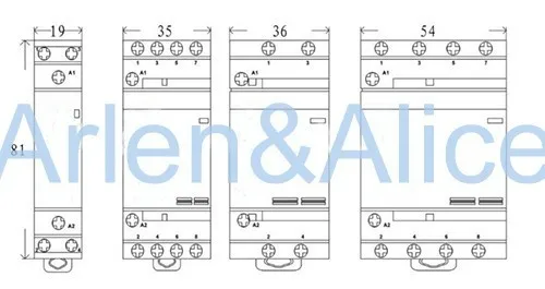 TOCT1 Американская классификация проводов 2р 25A 24V 50/60HZ Din rail бытовой ac Контактор В соответствии с стандартом 2NO или 1NO 1NC