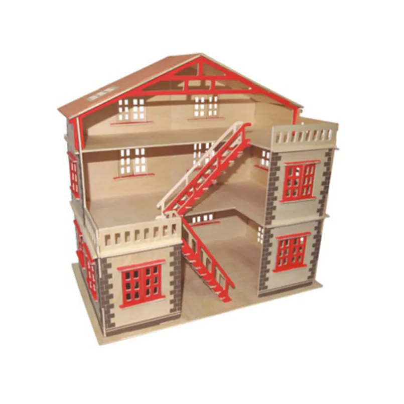 Новинка DIY 3D деревянная головоломка развивающая детская игрушка сборочный домик