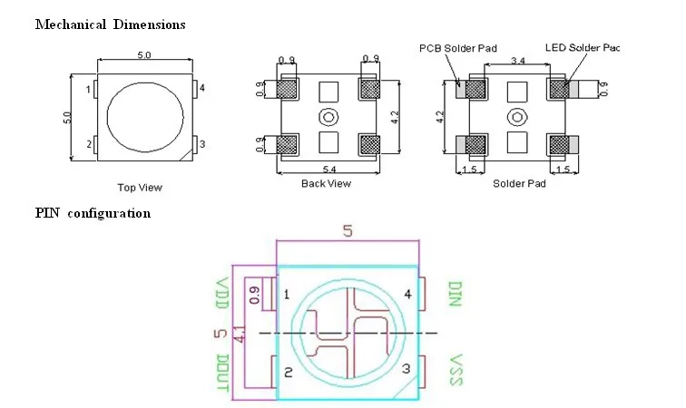 5 м DC5V WS2812B led pixel srip, IP68 в силиконовой трубке, 30 шт. WS2812B/m с 30 пикселей; 36 Вт; белая печатная плата
